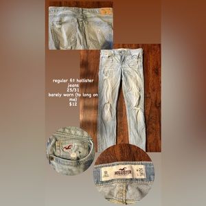 regular fit hollister jeans
25/31
barely worn (to long on me)